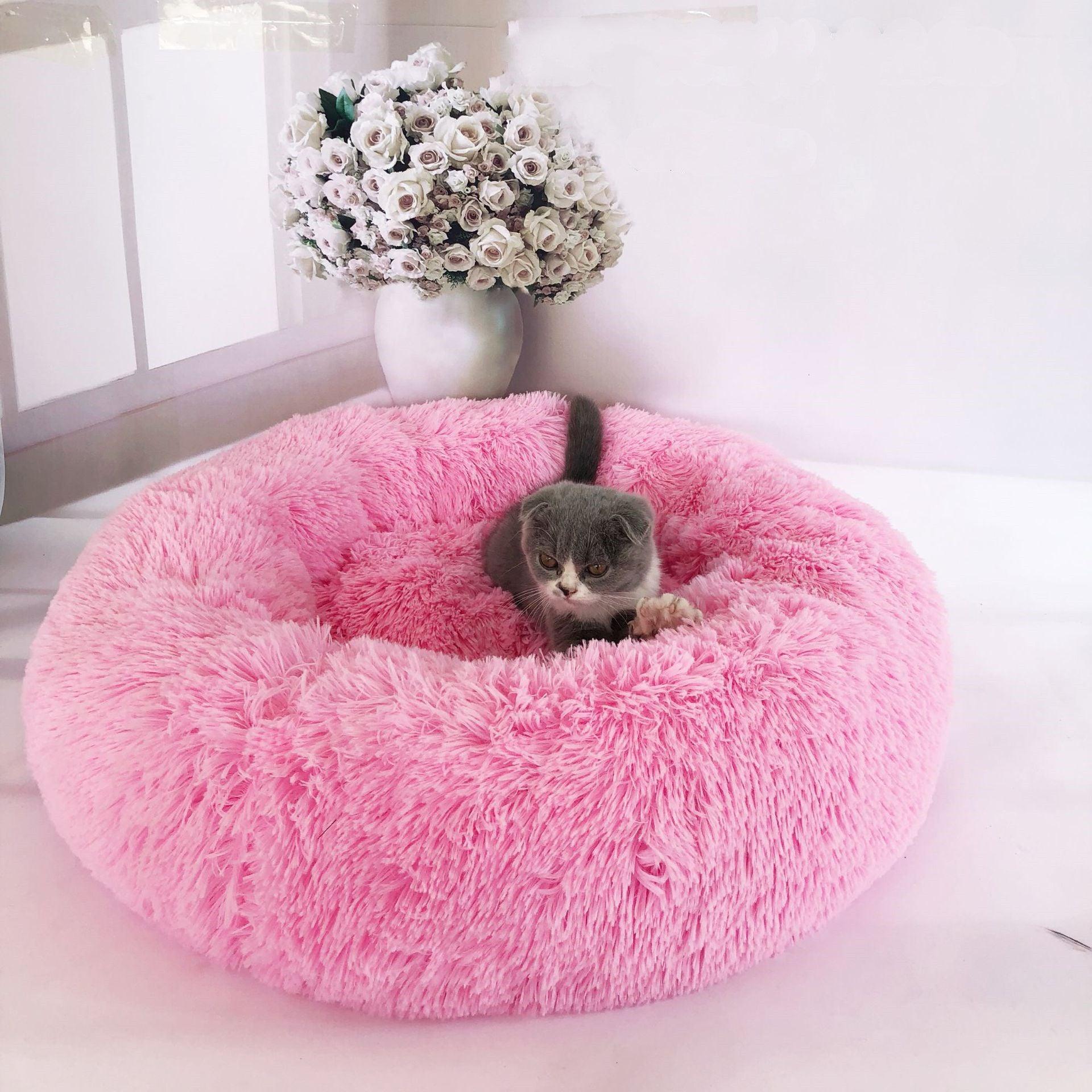 Luxury Round Pet Nest - Ultimate Comfort For Your Furry Friend