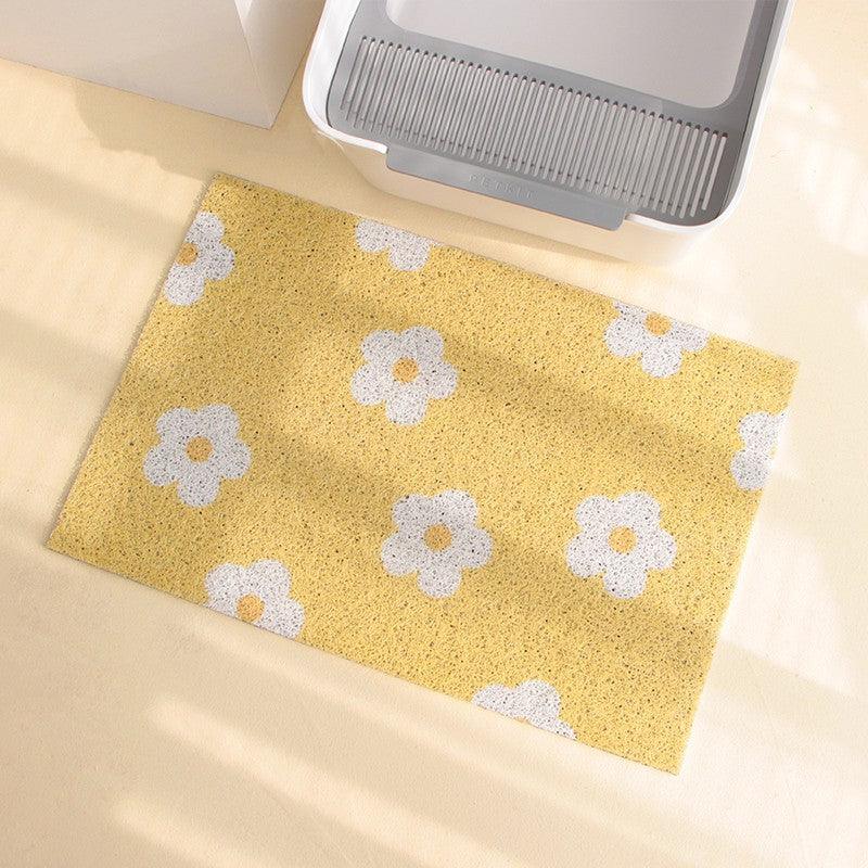 Fashionable Floral Cat Litter Mat