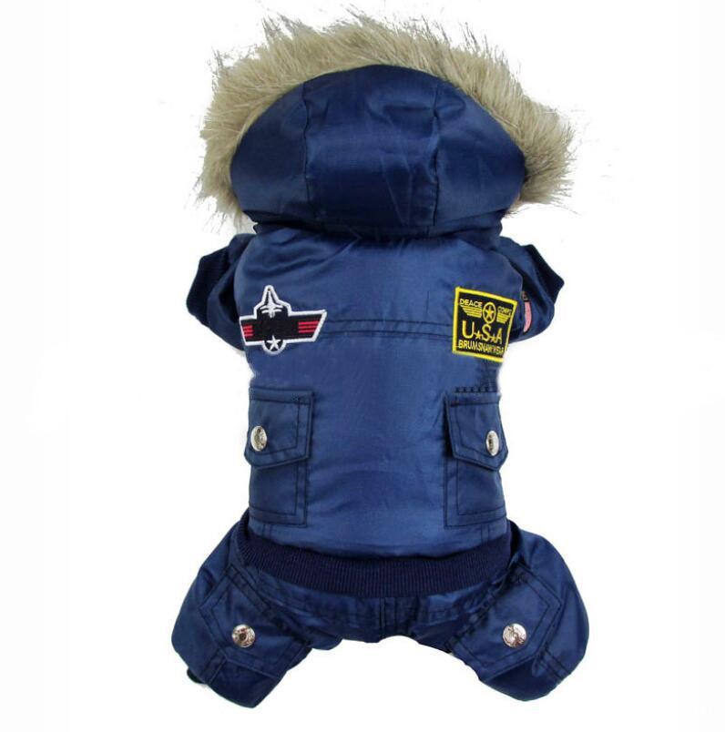 Air Force Inspired Four-Legged Pet Suit - Stylish Autumn And Winter Coats For Dogs