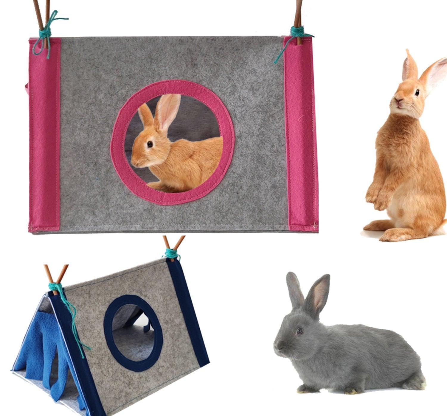Cozy Pet Retreat: Felt Cloth Rabbit Nest & Hamster Corner House Tent