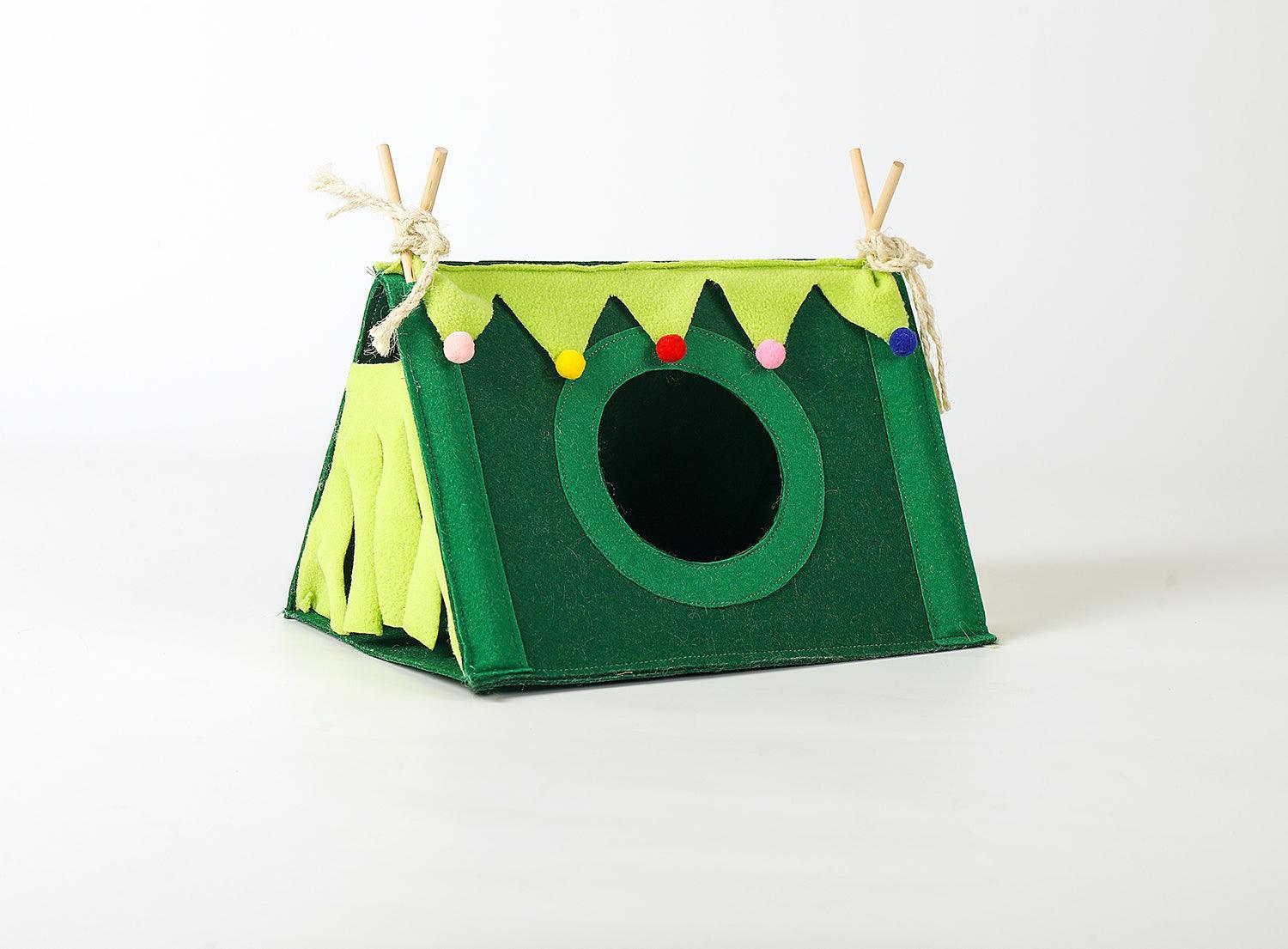 Cozy Pet Retreat: Felt Cloth Rabbit Nest & Hamster Corner House Tent
